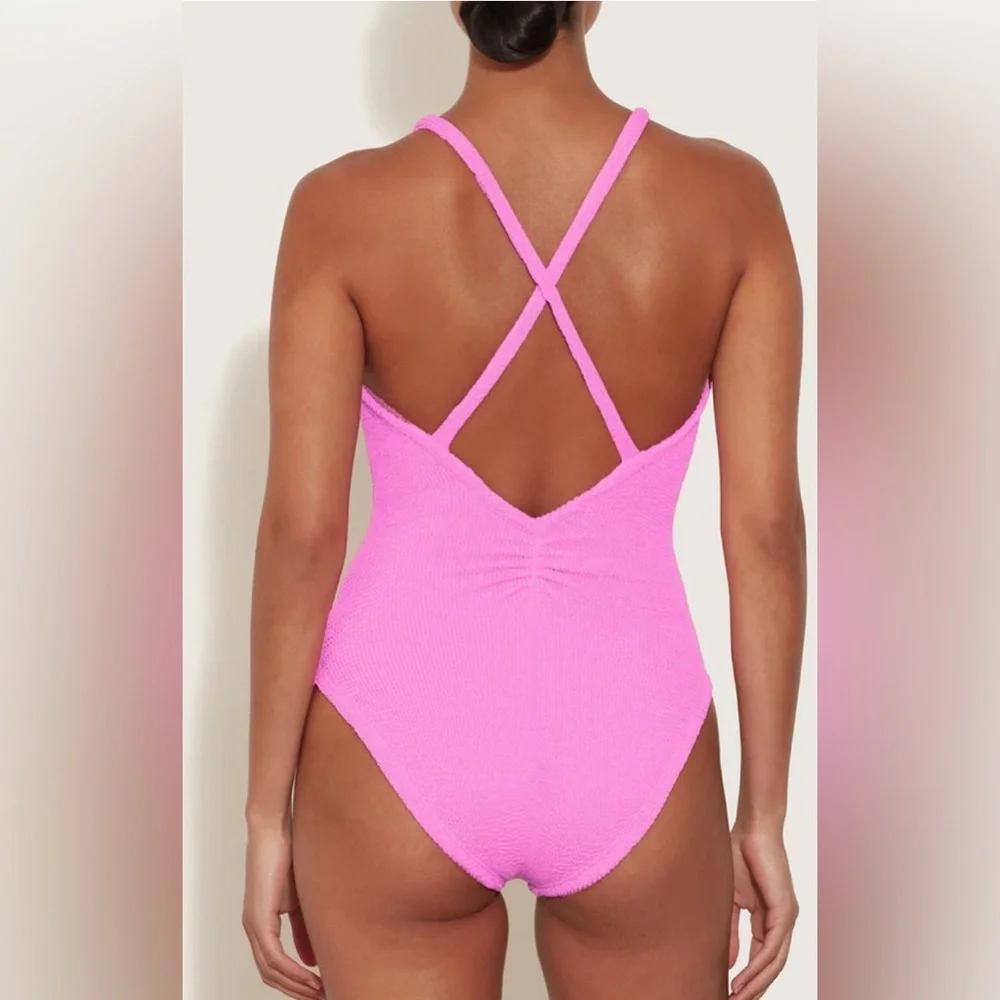 Hunza G Pink One Piece Swimsuit - Picture 3 of 8